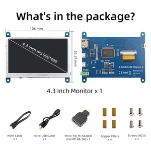MPI4306 800*480 LCD-Display 4,3-Zoll-TFT-LCD-Bildschirm 4,3-Zoll-IPS-LCD-Modul für Raspberry Pi - Product Image 5