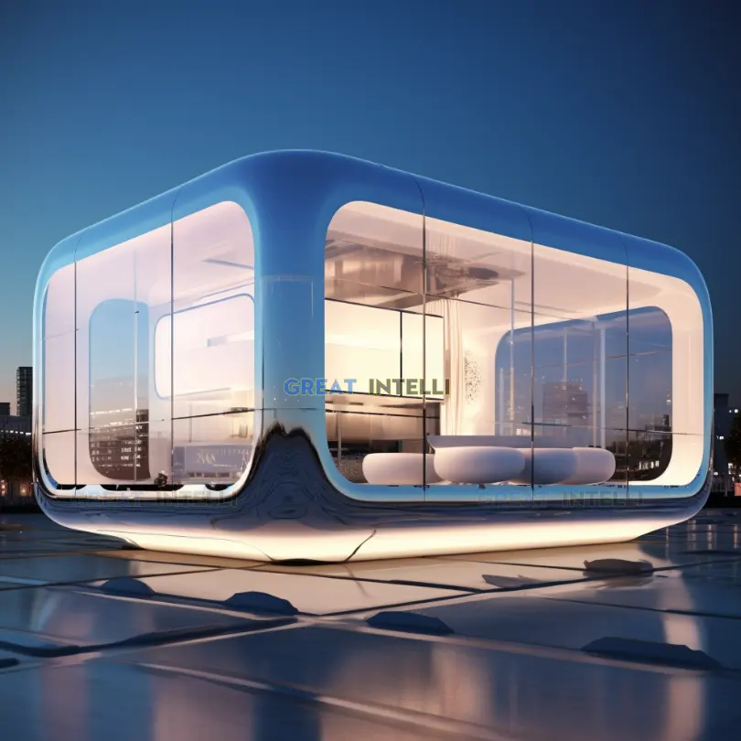 Venta directa de fábrica de China Casas móviles futuristas Casa de contenedores Lista para vivir en contenedores Casa de cápsulas