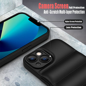 Lüks yumuşak dokunuş aşağı ceket kirpi IPhone için kılıf 11 12 13 Pro Max Mini XS XR X 8 7 artı SE 2020 kirpi vaka yumuşak kapak - Product Image 4