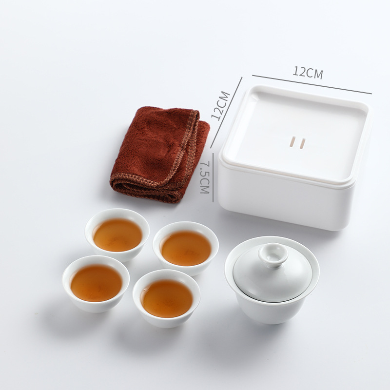 Square white simple packaging (one bowl contains 4 cups)