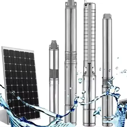 4 Zoll solarbetriebene Tiefbrunnen-Wasserpumpen gleichstrom-tauchbare Solar-Wasserpumpe für Landwirtschaft-Bewässerung mit Solarpanels