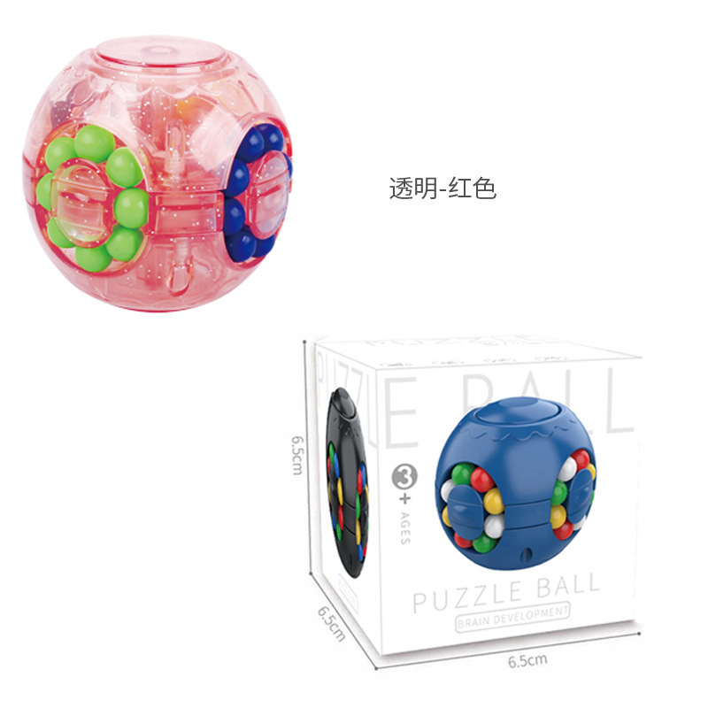 Round Magic Bean Transparent Red - English Box