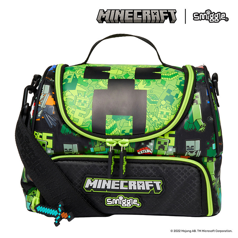 Boîte à lunch double couche Minecraft avec sangle