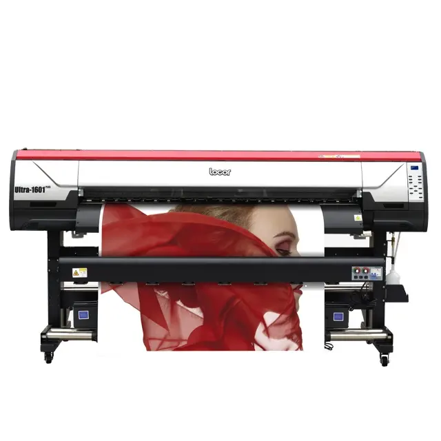 Locor Ultra1900 plus de alta velocidad de 1,9 m de impresión plotter y máquina de corte para imprimir cartel con 2 pcs DX5 la cabeza