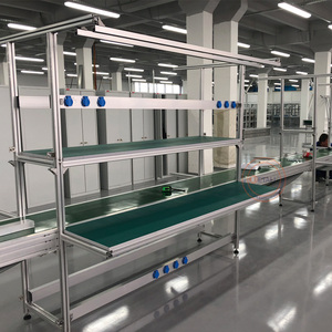 Detalle-Cinta transportadora LED TV computadora línea de producción luces banco de trabajo ESD escritorio línea de montaje - Product Image 2
