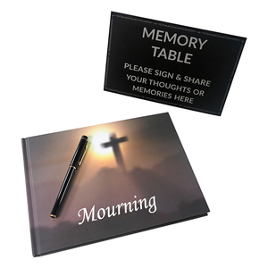 Personalized Design Notebooks Customizable Set Hardcover Memorial Funeral Guest <strong>Book</strong> for Guest Registry