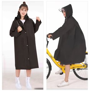 批发伊娃长款多色雨衣环保时尚雨披成人防水