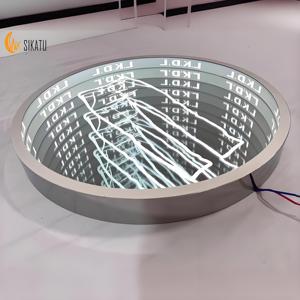 インフィニット3Dネオン<span class=keywords><strong>LED</strong></span>ミラーフロアランプチューリップインフィニティレターローズボックスDC電源会社ホームモール用
