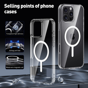 IPhone 17 için geçerli Promax Apple 16E anti-damla güçlü mıknatıs şeffaf akrilik iki-in-one manyetik telefon kılıfı - Product Image 6