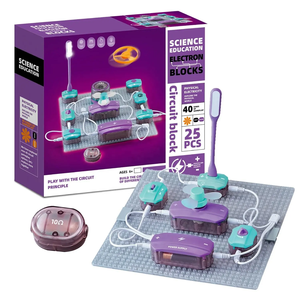 Set di esperimenti educativi con stelo 2025 per l'apprendimento dell'ingegneria pratica 25 pezzi Kit di circuiti elettronici a scatto scientifico Set di giocattoli - Product Image 1