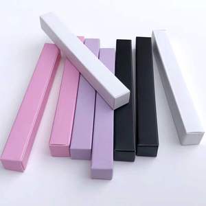 Luxuriöse kosmetische Geschenkbox-Verpackung: Rechteckige gold weiß rosa Eyeliner Lip gloss Lippenstift Lipgloss-Verpackungs box