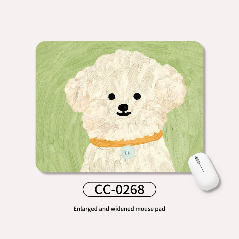 Soft Green with White Bichon Frise