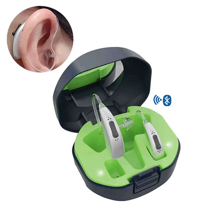 2024 नए स्वास्थ्य उत्पादों के लिए ब्लूटूथ डिजिटल श्रवण सहायता ध्वनि एम्पलीफायर रिचार्जेबल सुनवाई सहायता