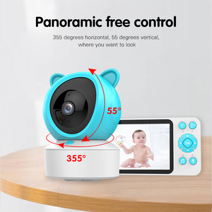 TUYA Nanny5.0インチスクリーンビデオベビーモニターカメラ双方向トークナイトビジョンデジタル3000mAh360度ベビーモニタリングカメラ