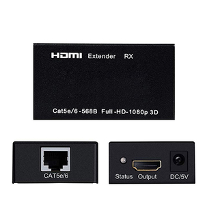 Extensor HDMI de 1080P, extensor HDMI de 60m a RJ45 con señal IP Ethernet Cat5e/Cat6, compatible con LAN, alta resolución de 1080P para TV y PC - Product Image 4