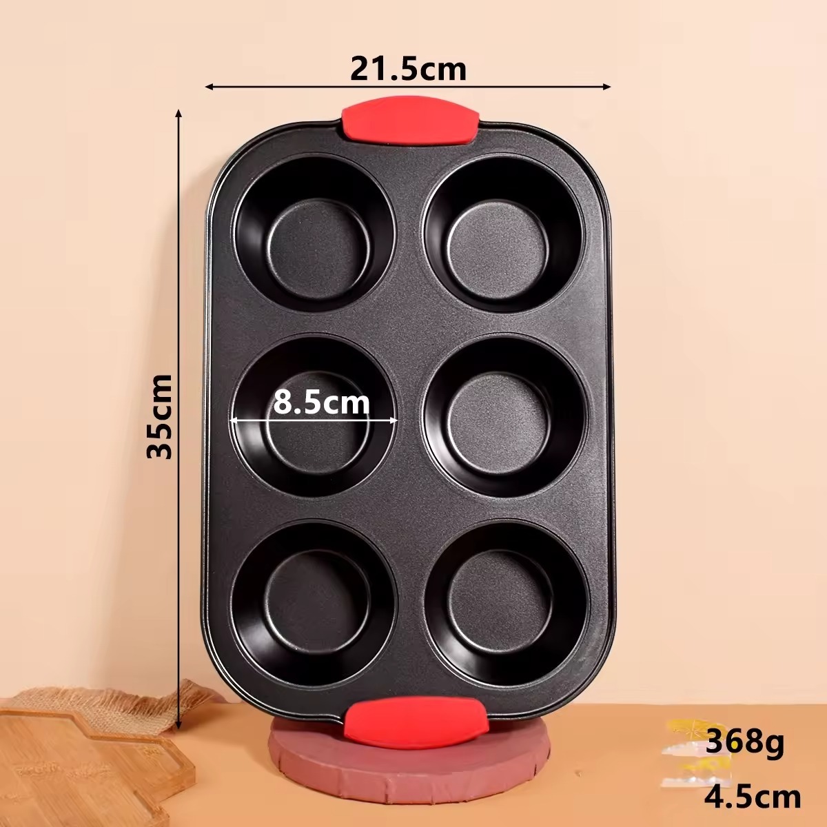 Doble oreja con silicona súper grande 6 tazas redondas