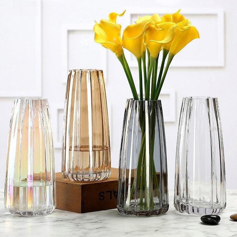 Factory Produced Wholesale Glass Flower Vase for Home Decor