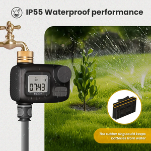 Timer acqua 1-Outlet IP55 impermeabile ingresso manopola rotante comando con Display LCD blocco per bambini - Product Image 5