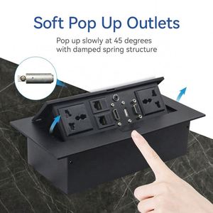Nuevo estilo, precio más bajo, enchufe emergente multifuncional, toma de corriente inalámbrica de escritorio, cocina, 6 vías con interruptor, enchufe 10a - Product Image 3