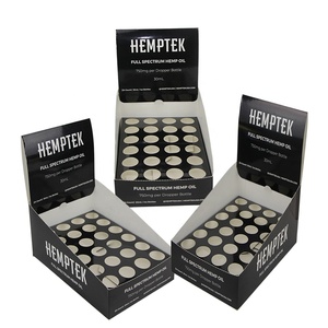 Caja de exhibición de cartón personalizada con agujero 12 24 ranuras tubo de cigarrillo de tabaco caja de papel para botella de aceite esencial - Product Image 3