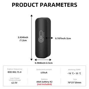 Tuya Zigbee датчик температуры и влажности термометр гигрометр измерения Zigbee 3,0 Поддержка Алекса Яндекс контроль Алиса - Product Image 5