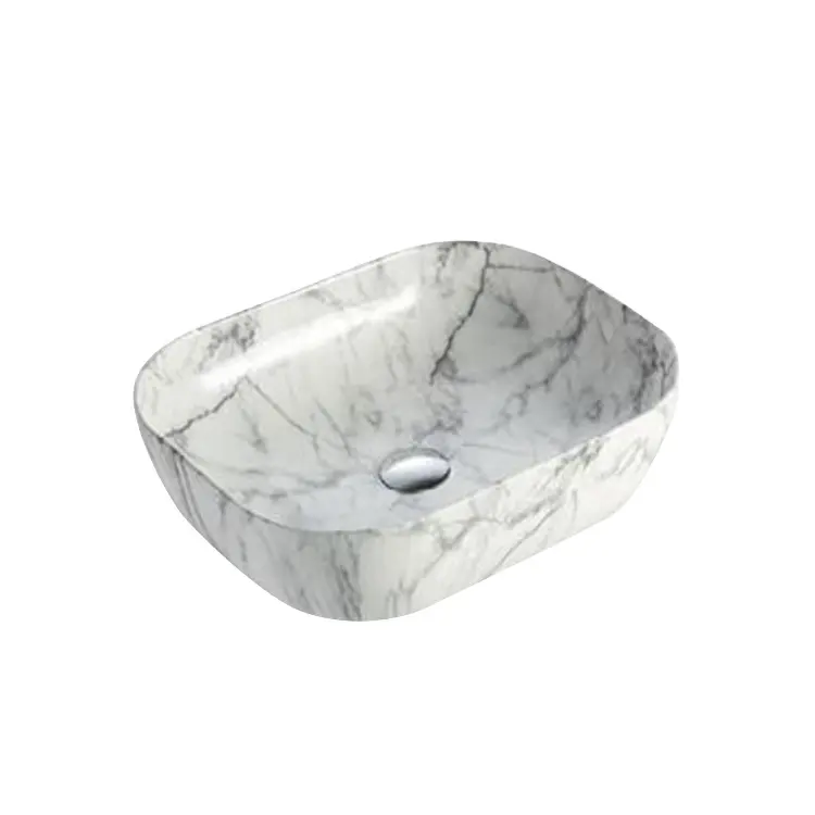 Mesa de mármore design italiano, bacia de cerâmica para banheiro