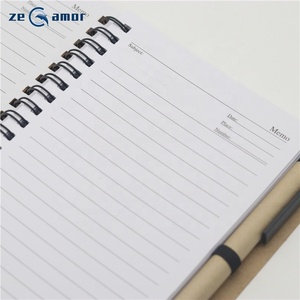 Zeamor Kraft Paper Handmade Logo Customized A5 <strong>Memo</strong> Pad Small A6 Spiral <strong>Notebook</strong> With Pen to Do List Sticky Notes <strong>Notepad</strong> - Product Image 5