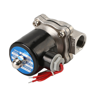 Válvula solenoide de água elétrica, válvula solenoide de aço inoxidável tipo diafragma 220v ac 24v dc 2s160-15 válvula solenóide normalmente fechada