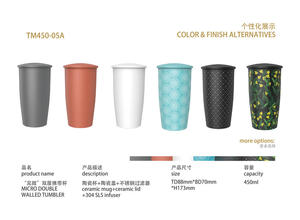 DHPO New Design 450ml Ceramic Tea <strong>Cup</strong> with Strainer and Cover Tea Mug <strong>Brewer</strong> Marker Steeping Filter for Loose Leave Tea Gift - Product Image 4