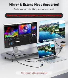 4k C型至HDMI母适配器转换器0.2M电缆兼容手机笔记本电脑连接到电视 - Product Image 3