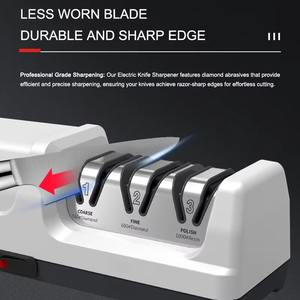 OEM 3-in-1-Elektromesserschärfer mit Diamant schleif mitteln und Präzisions winkel führungen für Messer mit gerader Klinge - Product Image 3