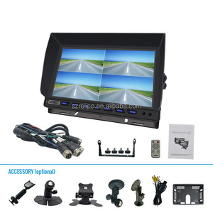 10 Inch Quad Split 4 Channel Video <strong>Input</strong> TFT LCD Car Screen <strong>Monitor</strong> for Truck Bus - Product Image 6