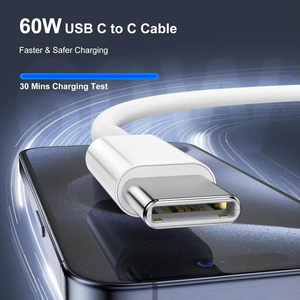 100W C型电缆快速充电流行产品2024 <span class=keywords><strong>USB</strong></span> C电缆60w超快适用于华为，三星，iphone 15和大多数手机