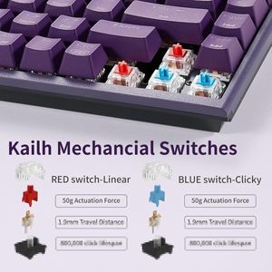 Yüzde 60 68 tuşları mavi anahtarı mekanik klavye anti-gölgelenme Gamer Teclado tip-c bilgisayar PC ergonomik 60% oyun klavyesi - Product Image 2