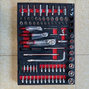 Chất Lượng Cao 158 Pcs Tự Động Sửa Chữa Công Cụ Thiết Lập 1/4 1/2 Hexagon Ổ Cắm <span class=keywords><strong>Spark</strong></span> Plug Ratchet Cờ Lê Công Cụ Xe Đẩy Tủ Tay OEM - Product Image 6