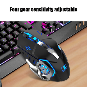 XINMENG-teclado y ratón inalámbricos K680 2 en 1 para videojuegos, combinación de Metal con soporte para muñeca y soporte para teléfono