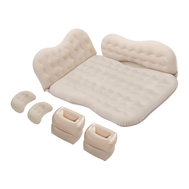 Lit gonflable enfant élargi floqué beige