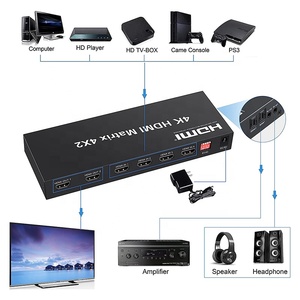 Xput New Design High Speed 4K 3D 1080P <strong>HDMI</strong> Video <strong>Matrix</strong> Switch 4x2 <strong>4</strong> in <strong>2</strong> Out <strong>hdmi</strong> Switch Splitter Box with Edid - Product Image 6