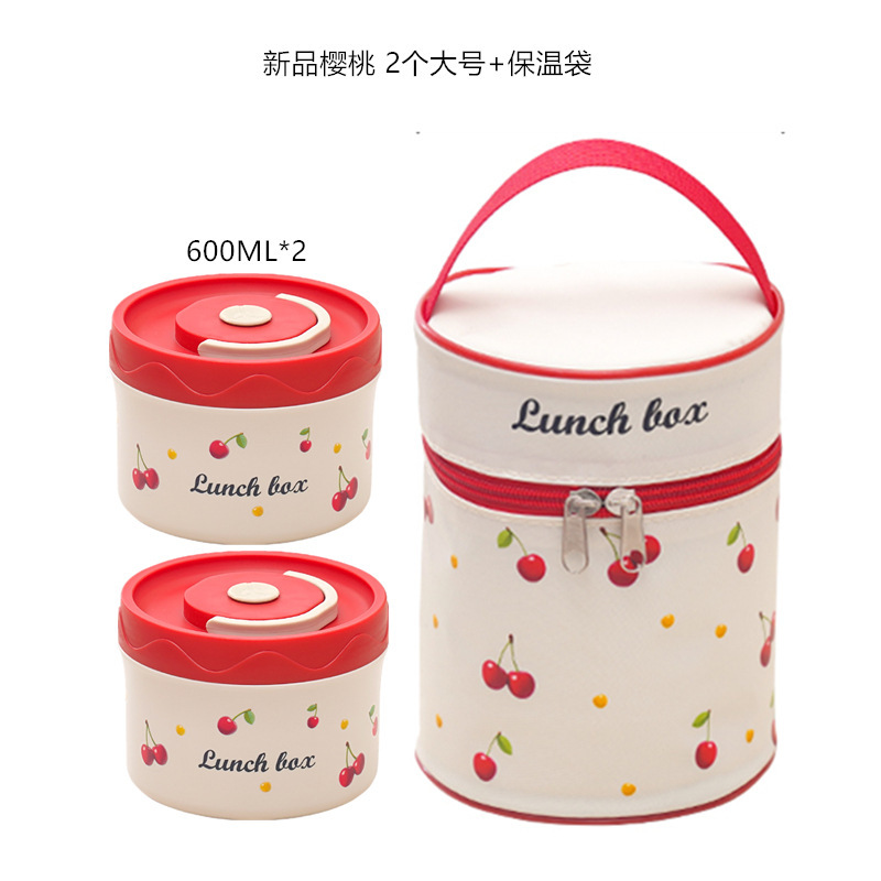 Boîte à lunch en acier new-cherry-316-2 grands sacs isolants