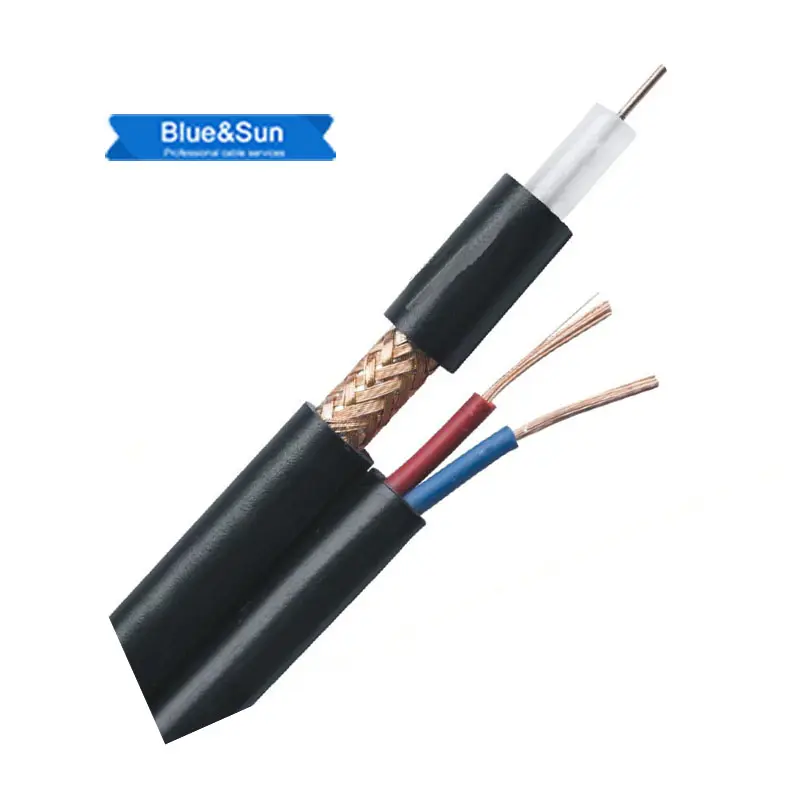 China coaxial with power cable manufacture rg6 coaxial cables price for connectors for cctv camera for satellite