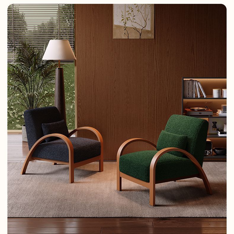 Cadre couleur noyer, coussin d'assise vert cachemire de qualité supérieure *1