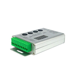 แผงควบคุมอลูมิเนียมสีสันสดใส DC 5-24V รีโมทคอนโทรล RGB LED ตัวควบคุมพิกเซลสำหรับไฟแถบ LED 2ช่องแบบขนาน - Product Image 2