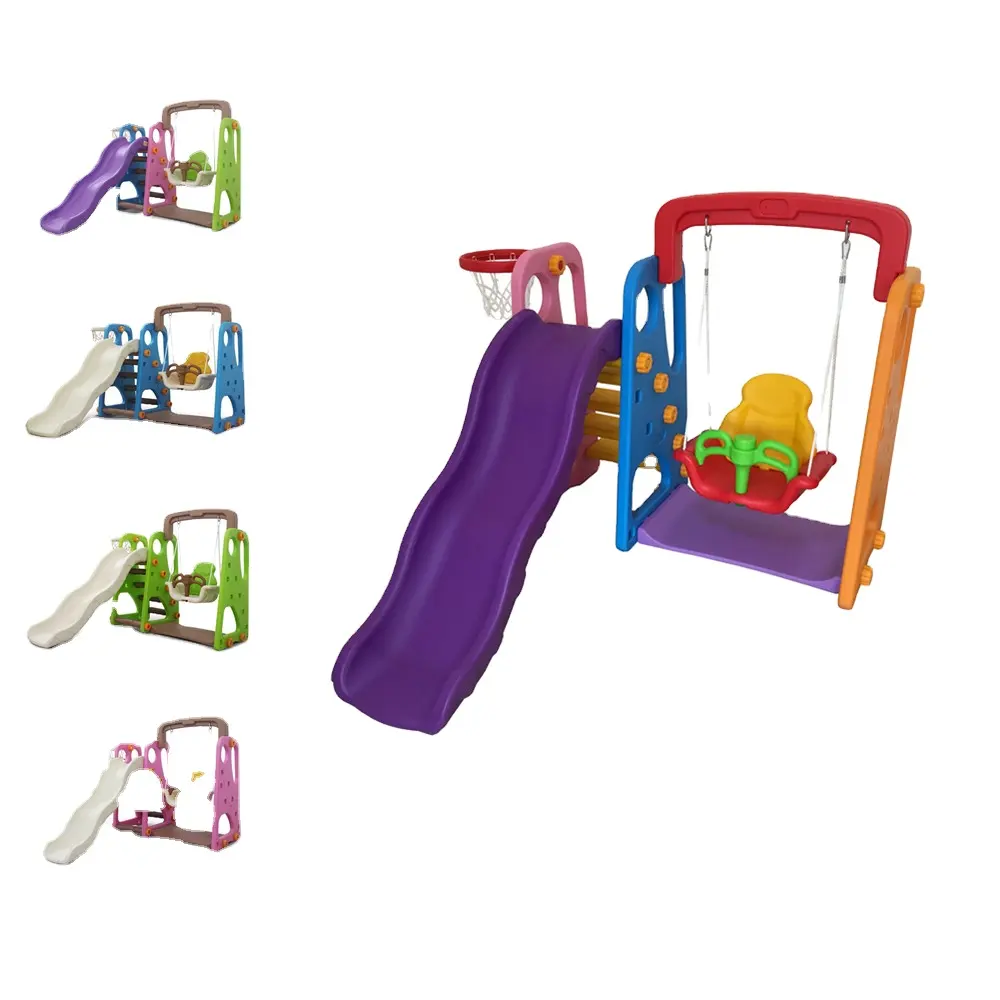 2021 hot Factory wholesale plastic kids play ground toddler slides children playground for home garden