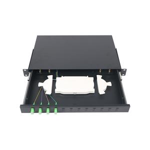 FCST03107 12 puertos ODF 4 núcleos tipo cajón Marco de distribución de fibra óptica y panel de conexión para montaje en rack 1U 2U uso de red FTTH - Product Image 2