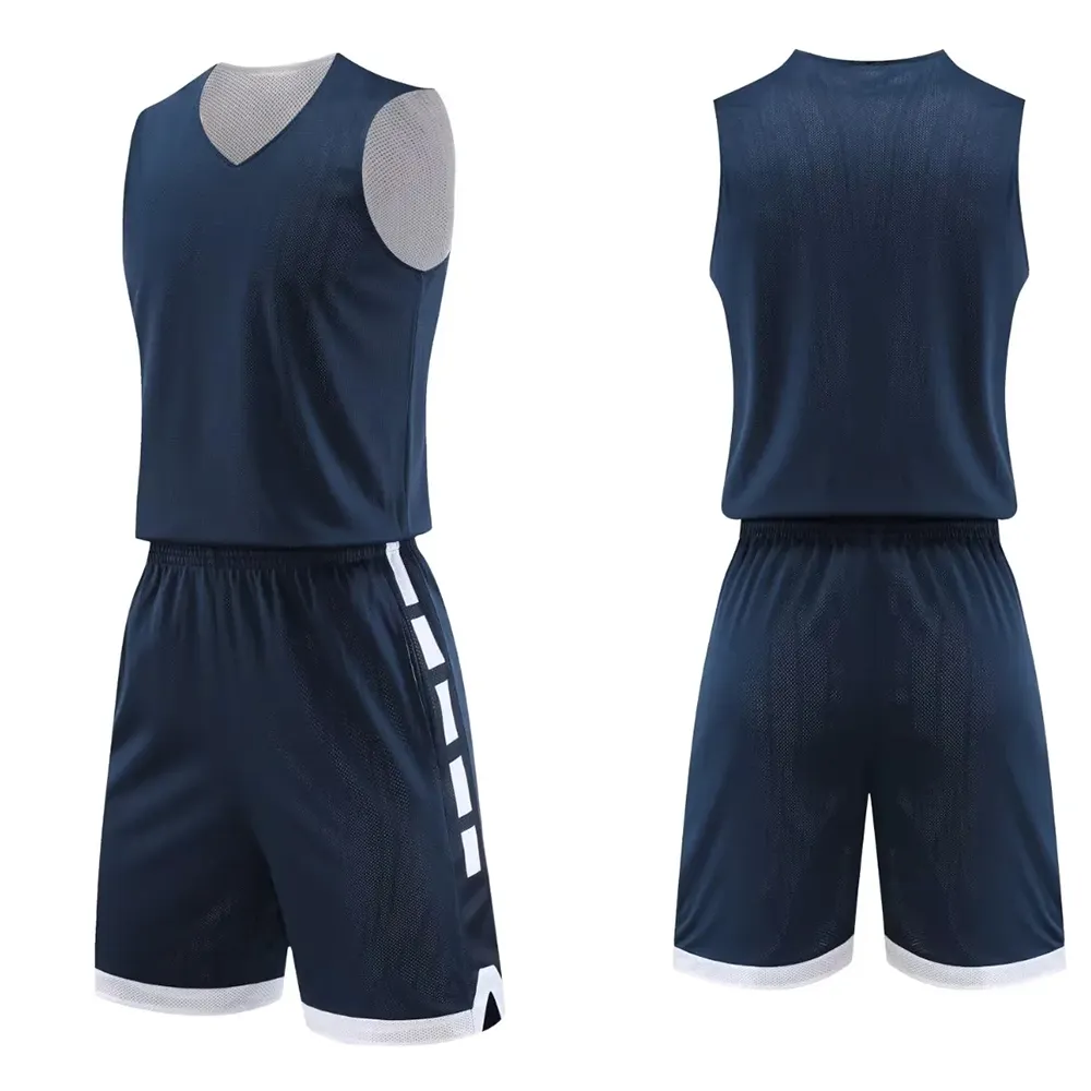 Venta al por mayor de diseño personalizado hombres sublimado reversible liso baloncesto uniforme camisetas conjunto