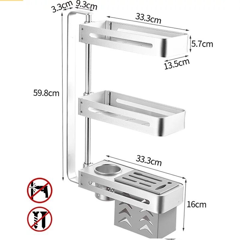 Quatre couches + repose-couteau (Argent)