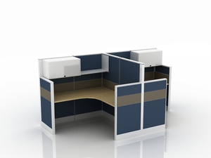 LCN Versatile Office Space <strong>Division</strong> Custom-Size Wood Panel Partition with Plated Aluminium Frame Various Color Options - Product Image 4