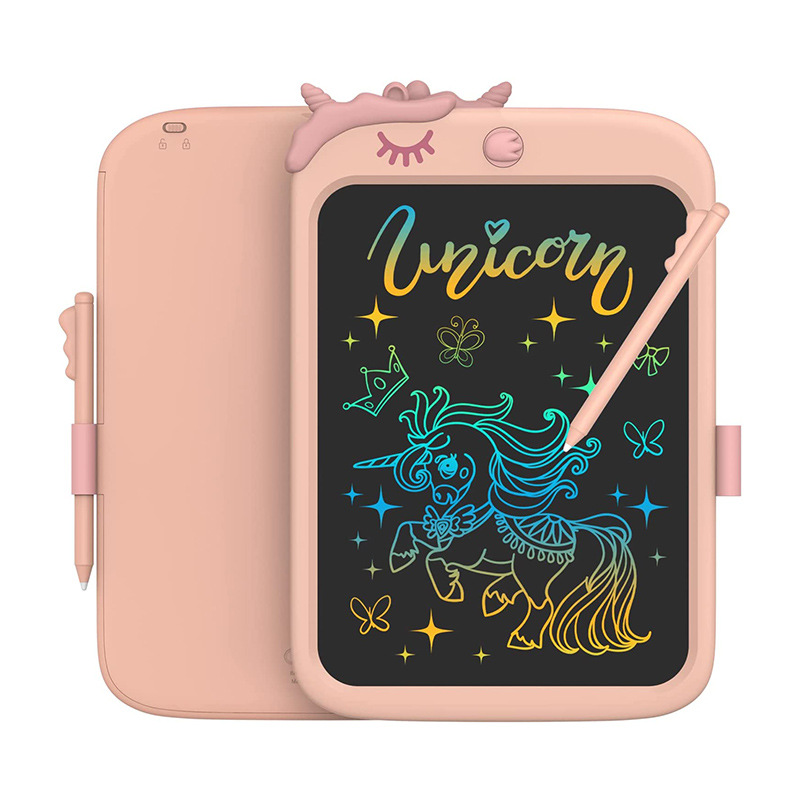 Unicornio de dibujos animados rosa