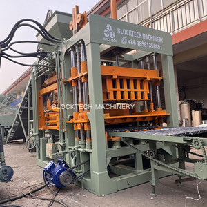 Cenere da mosca idraulica automatica ad alta capacità di interblocco qt4-15 pietra per pavimentazione polvere blocco che fa macchina linea di produzione - Product Image 2