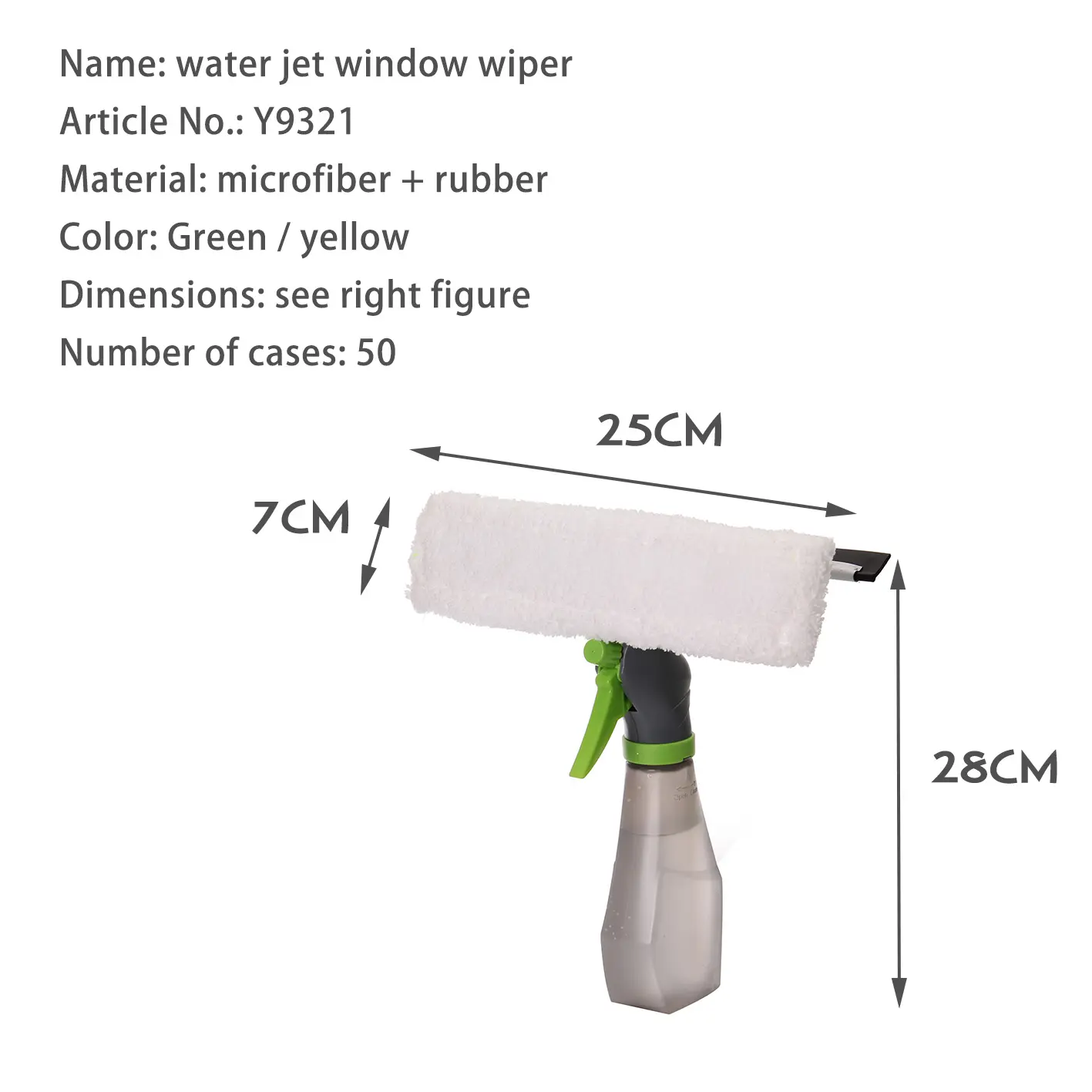 Spray Water Glass scratch Car Glazing Door Wash Cleaner
